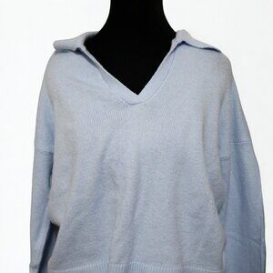 Old Navy Light Blue Collared Sweater